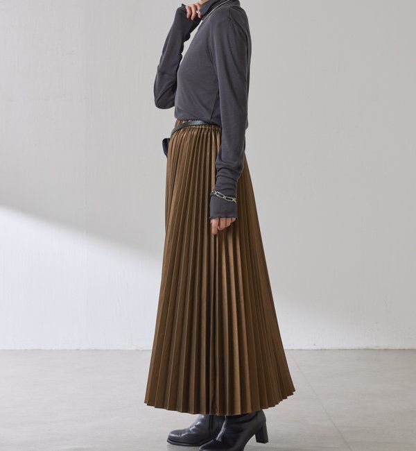  「フェイクレザープリーツスカート」|スカート|