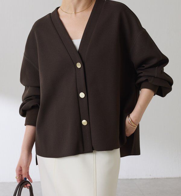  「《WEB限定/気温調整に◎》メタル釦ジョーゼットカーディガン」|Tシャツ・カットソー|