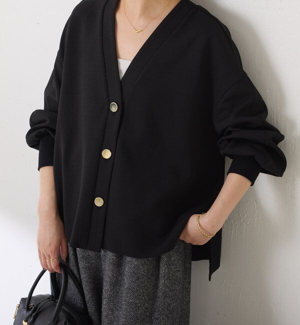  「《WEB限定/気温調整に◎》メタル釦ジョーゼットカーディガン」|Tシャツ・カットソー|