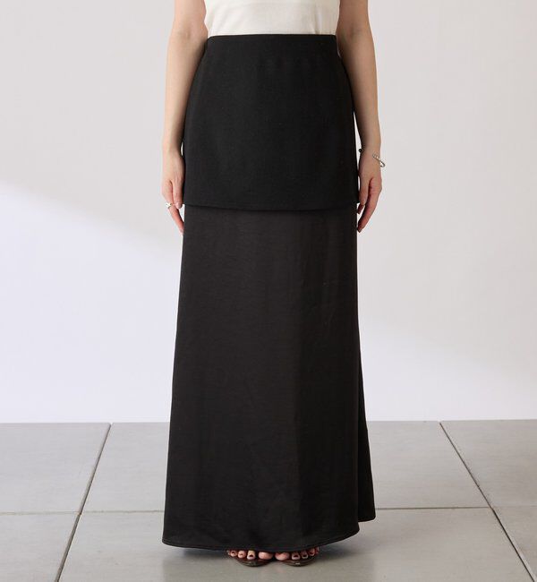  「【COLLAGE&times;gemeil　コラボアイテム】レイヤードサテンスカート」|スカート|