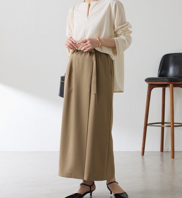  「ウールライクベルテッドスカート」|スカート|
