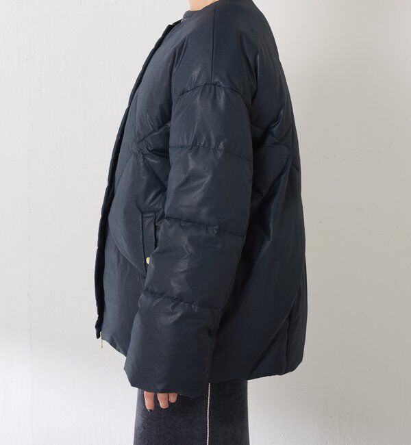  「【マット見え/軽量コート】ライトエンボスノーカラーダウン」|その他|