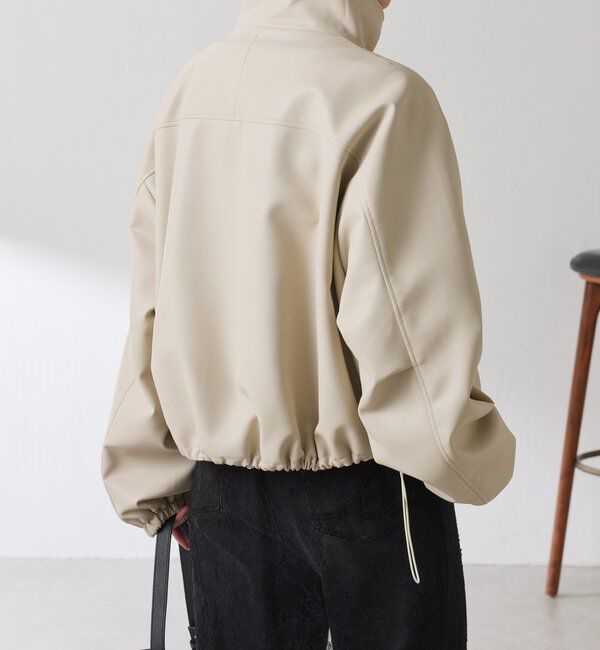  「レザータッチスタンドブルゾン」|ベスト・ジレ|