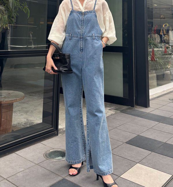  「Q.anos フレアデニムロンパース」|ワンピース|