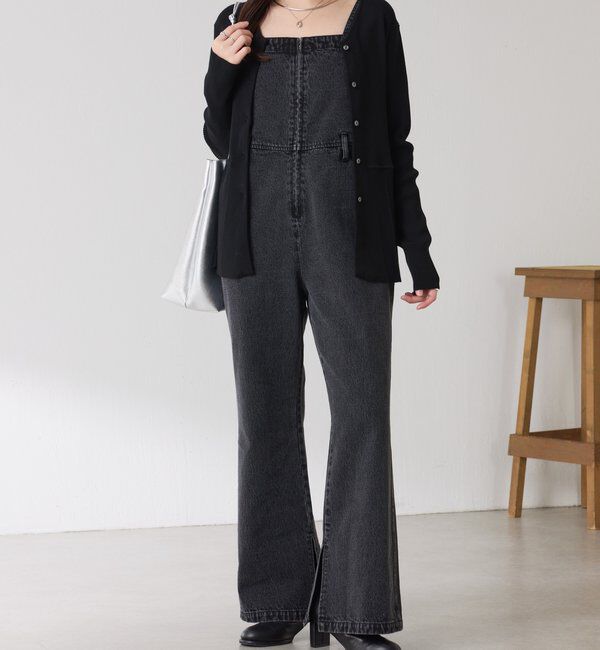  「Q.anos フレアデニムロンパース」|ワンピース|