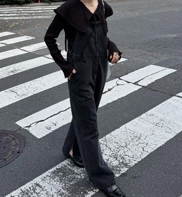  「Q.anos フレアデニムロンパース」|ワンピース|