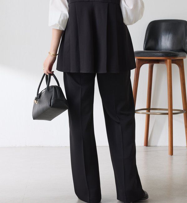  「【２サイズ展開】ツイルフレアパンツ/セットアップ/セレモニー」|チノ|
