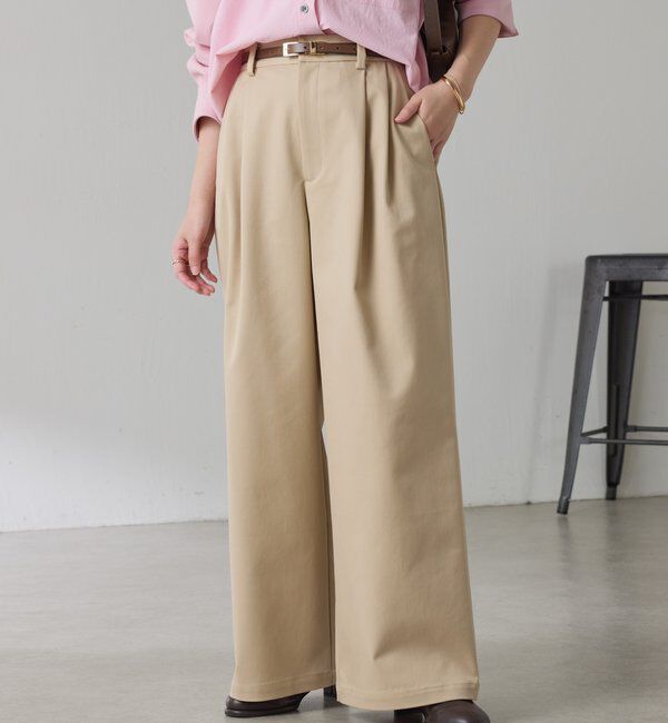  「タックワイドチノパンツ」|チノ|