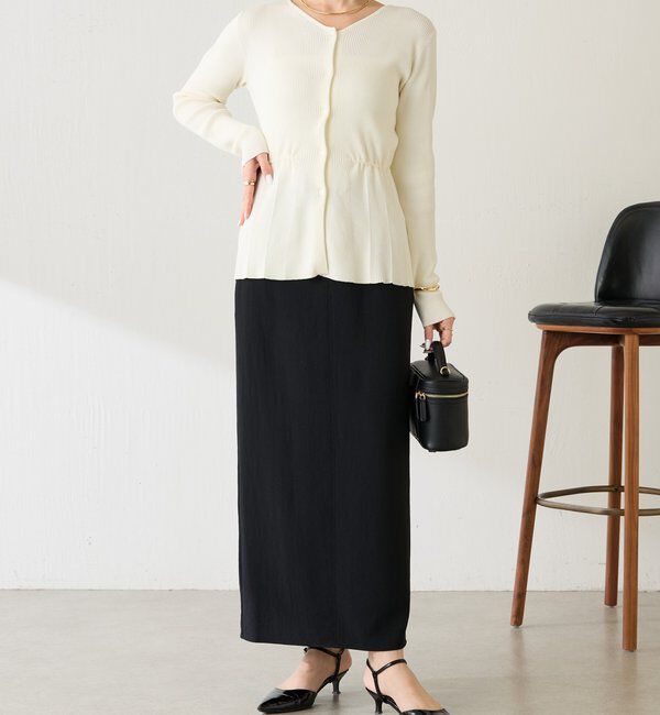  「リブペプラムカーディガン」|ニット・セーター|