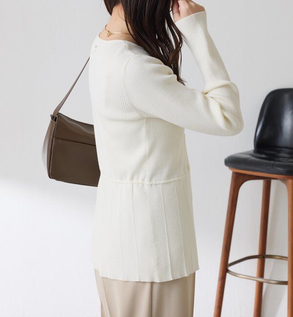  「リブペプラムカーディガン」|ニット・セーター|