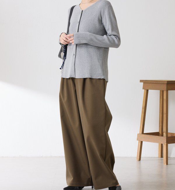  「リブペプラムカーディガン」|ニット・セーター|