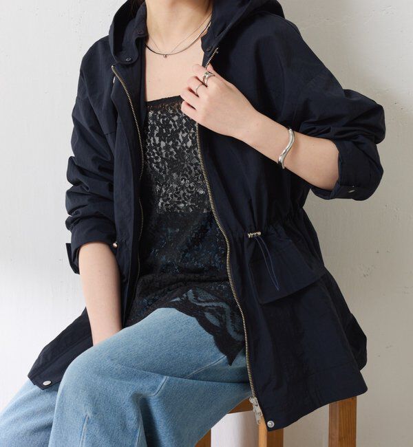  「【軽量/シルエットを変えられる】２WAYタフタジャケット」|ベスト・ジレ|ネイビー