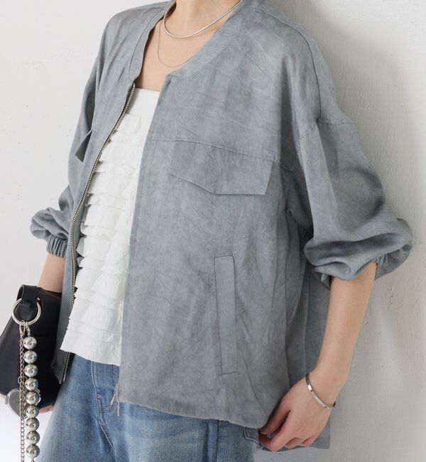  「バックロングZIPブルゾン」|ベスト・ジレ|