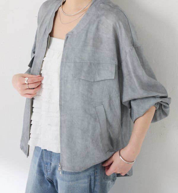  「バックロングZIPブルゾン」|ベスト・ジレ|