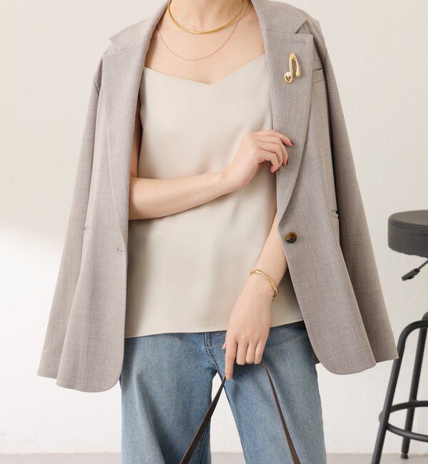  「2WAY サテンキャミソール」|シャツ・ブラウス|