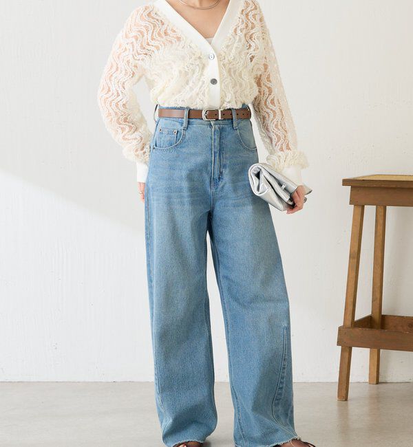  「《1枚で着映える》ギャザー切替シャツカーディガン」|シャツ・ブラウス|