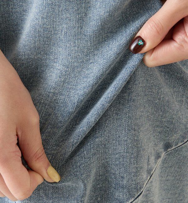  「Q.anosリラックススリムデニムワンピース」|ワンピース|