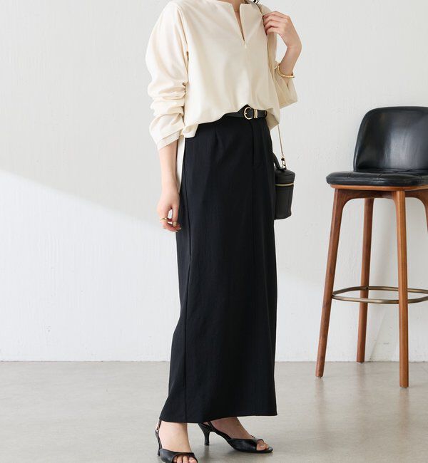  「袖シアー切替ジョーゼットロンT」|Tシャツ・カットソー|