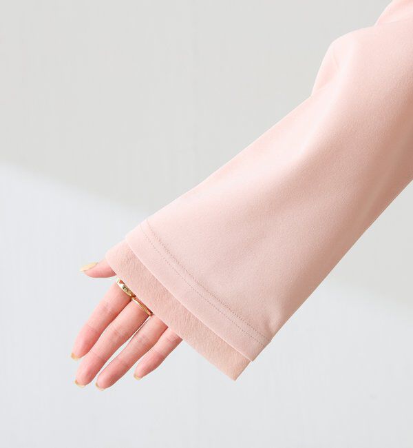  「袖シアー切替ジョーゼットロンT」|Tシャツ・カットソー|