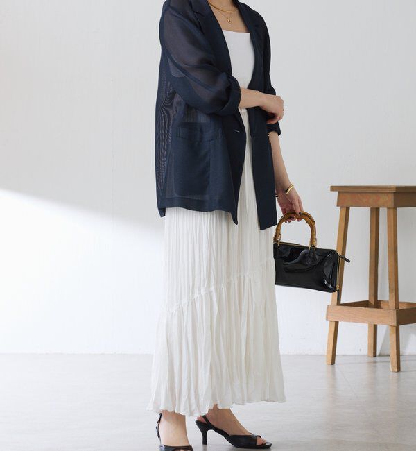  「ワッシャーナナメ切替スカート」|スカート|