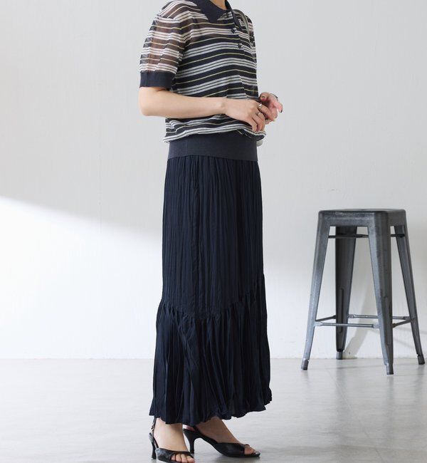  「ワッシャーナナメ切替スカート」|スカート|