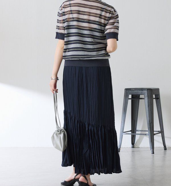  「ワッシャーナナメ切替スカート」|スカート|