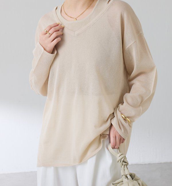  「レイヤードVネックニット」|ニット・セーター|