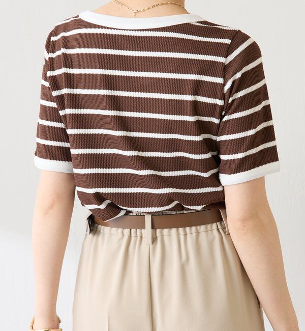  「サーマルボーダーハーフスリーブ」|Tシャツ・カットソー|