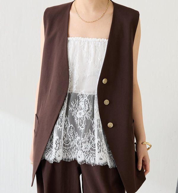  「【プラスワンアイテム】レースレイヤードミニスカート」|その他|