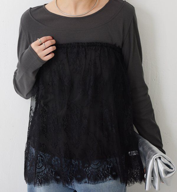  「【プラスワンアイテム】レースレイヤードミニスカート」|その他|