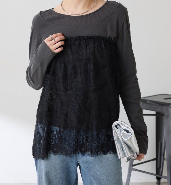  「【プラスワンアイテム】レースレイヤードミニスカート」|その他|