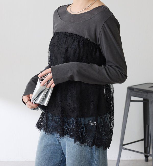  「【プラスワンアイテム】レースレイヤードミニスカート」|その他|