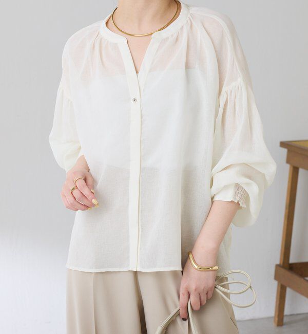  「スキッパーシアーブラウス」|シャツ・ブラウス|