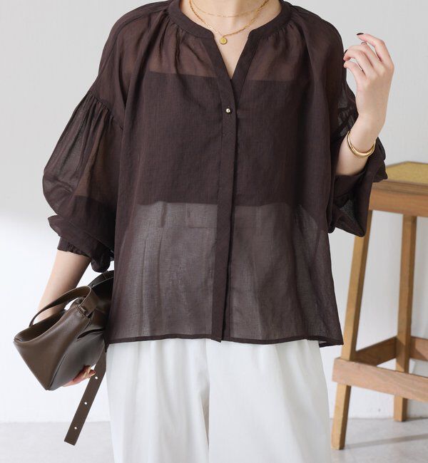  「スキッパーシアーブラウス」|シャツ・ブラウス|