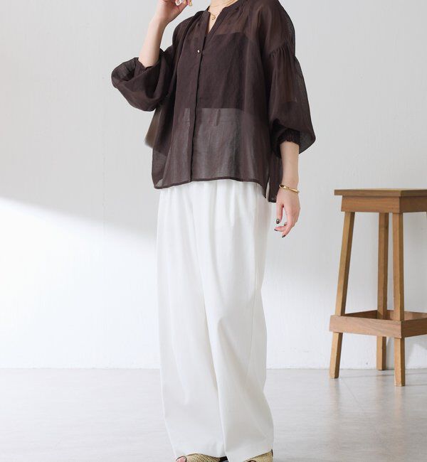  「スキッパーシアーブラウス」|シャツ・ブラウス|