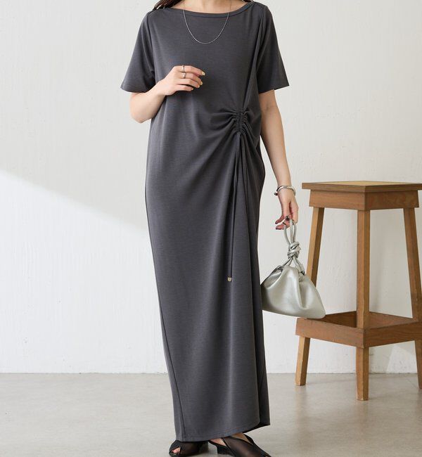  「【接触冷感】フロントドロストカットワンピース」|ワンピース|