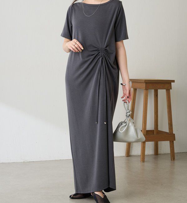  「【接触冷感】フロントドロストカットワンピース」|ワンピース|