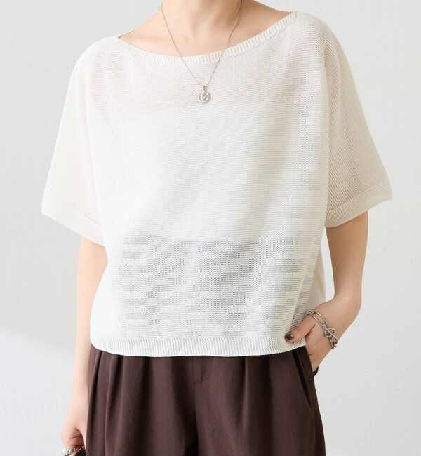  「シャーリーカーンハーフスリーブニット」|ニット・セーター|