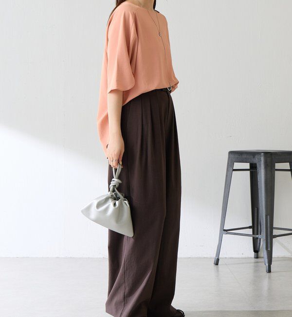  「《体型カバーに◎》ジャージスクエアブラウス」|シャツ・ブラウス|