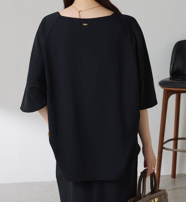  「《体型カバーに◎》ジャージスクエアブラウス」|シャツ・ブラウス|