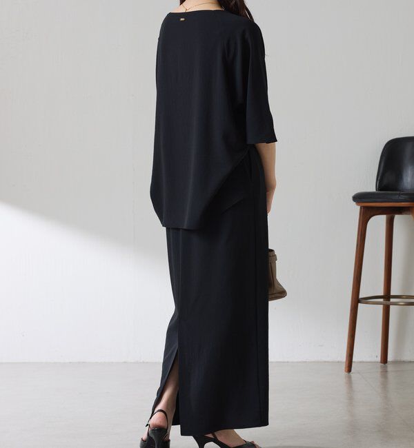  「《体型カバーに◎》ジャージスクエアブラウス」|シャツ・ブラウス|