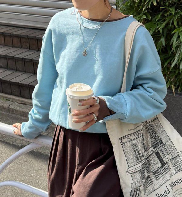  「【インフルエンサー@asamin企画】レイヤード風スウェット」|Tシャツ・カットソー|