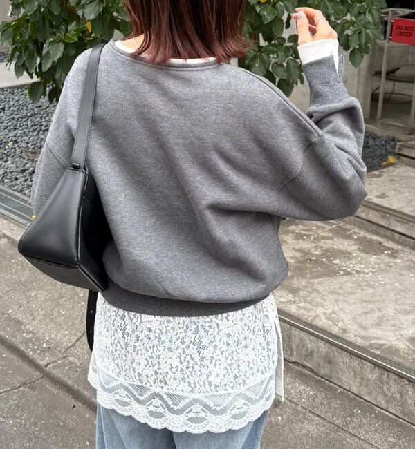  「【インフルエンサー@asamin企画】レイヤード風スウェット」|Tシャツ・カットソー|