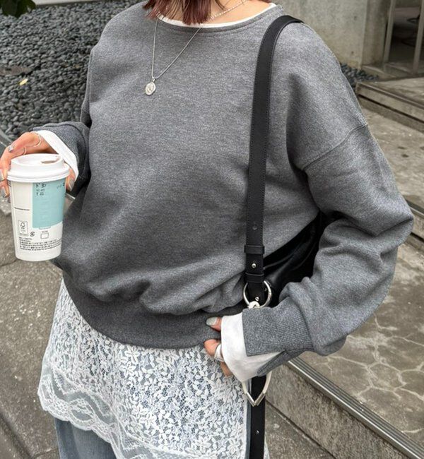  「【インフルエンサー@asamin企画】レイヤード風スウェット」|Tシャツ・カットソー|