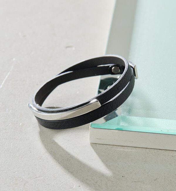  「【PAPILLONNER/パピヨネ】レザーベルトブレスレット」|リング|シルバー