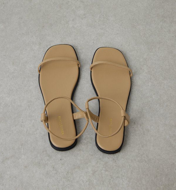  「【PAPILLONNER/パピヨネ】フラットスクエアサンダル」|その他|