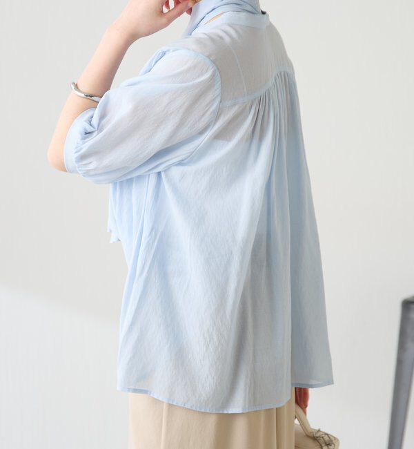  「強撚2WAYシアーボウタブラウス」|シャツ・ブラウス|