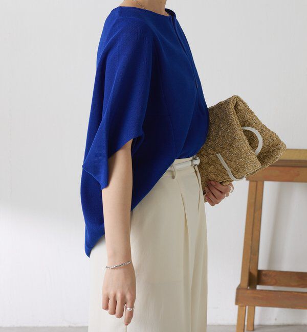  「ジップ変形ドルマンニット」|ニット・セーター|