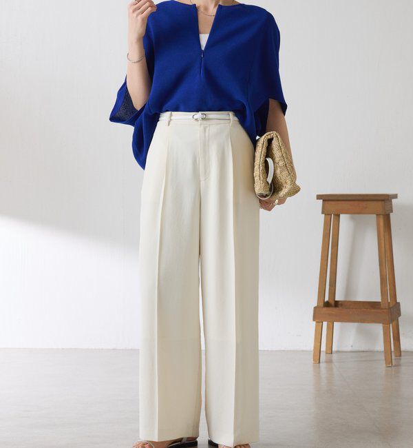  「ジップ変形ドルマンニット」|ニット・セーター|