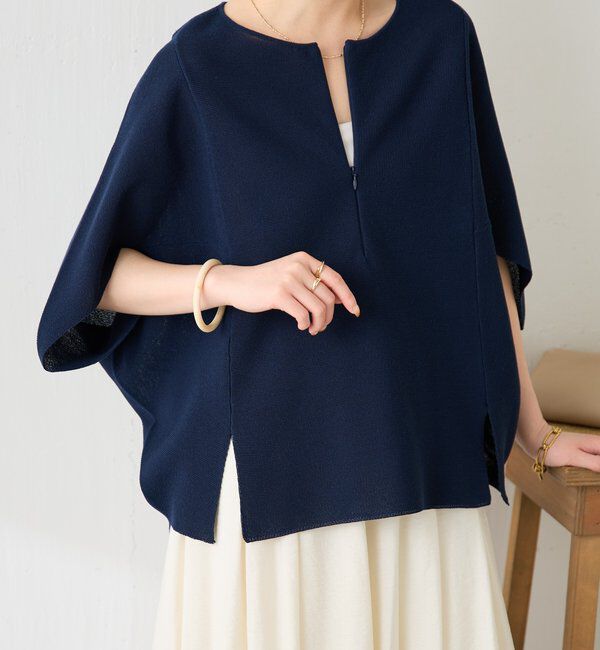  「ジップ変形ドルマンニット」|ニット・セーター|